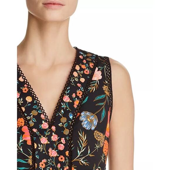Kate Spade Floral Mixed Blossom Fit-and-Flare Dress Cotton Sleeveless womens 12 - Picture 4 of 16